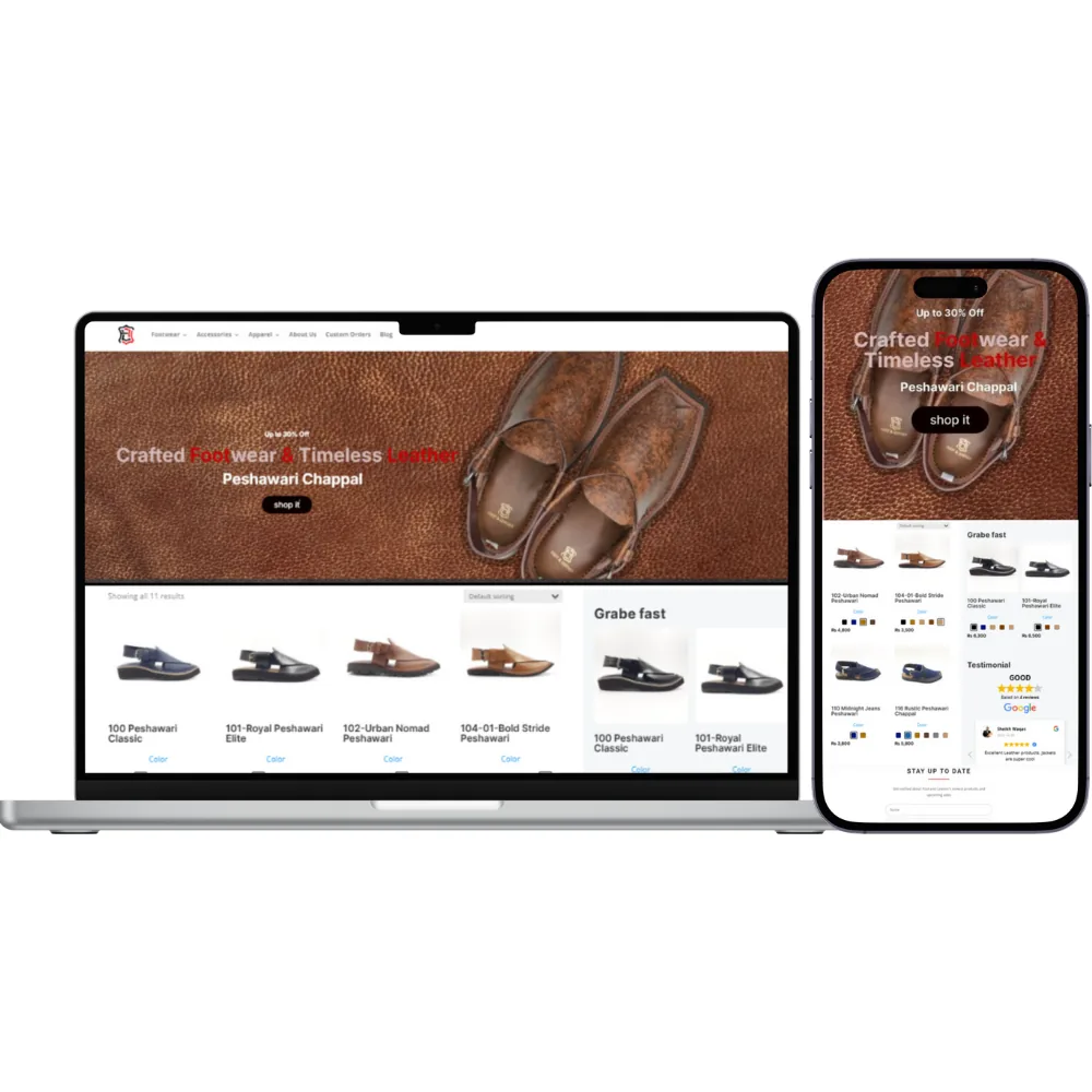 Footwear and Leather E-commerce Website