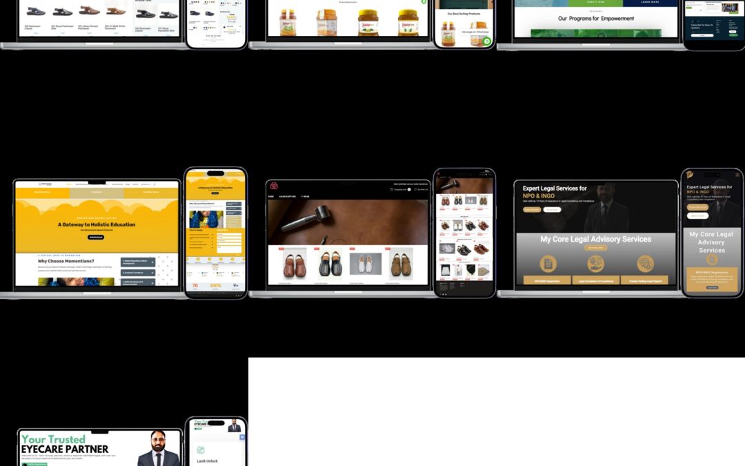 Website Design Across E-commerce, Education and Professional Services