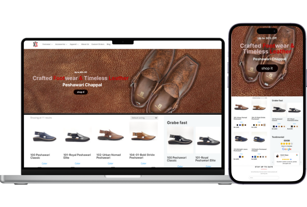 Footwear and Leather E-commerce Website